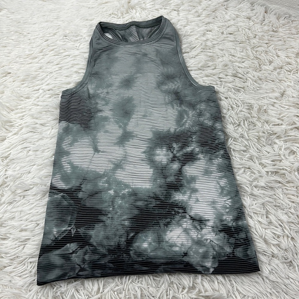 Lululemon Swiftly Tech Tank 2.0 *Wash Shibori Stripe Graphite Grey